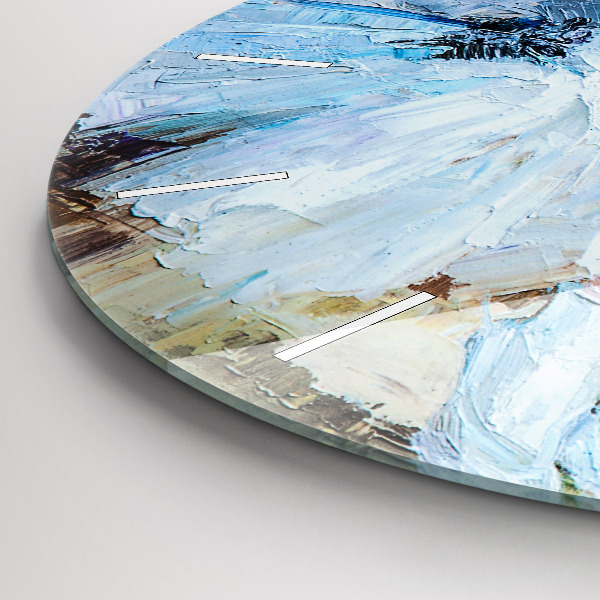 Kerek fali üvegóra Fiatal balerinák