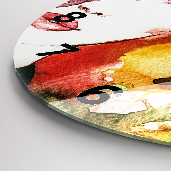 Kerek fali üvegóra Színes portré egy nőről