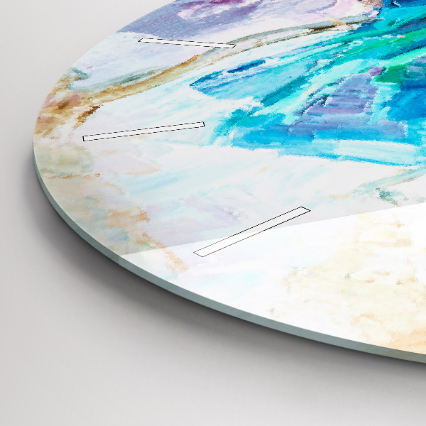 Kerek fali üvegóra A balerina előkészítése