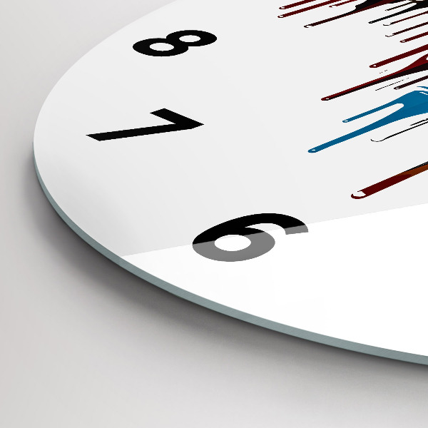 Kerek fali üvegóra Színes zebra