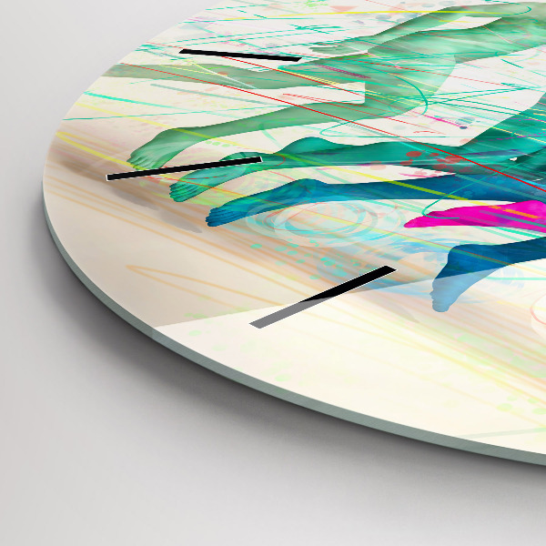 Kerek fali üvegóra Színes emberek