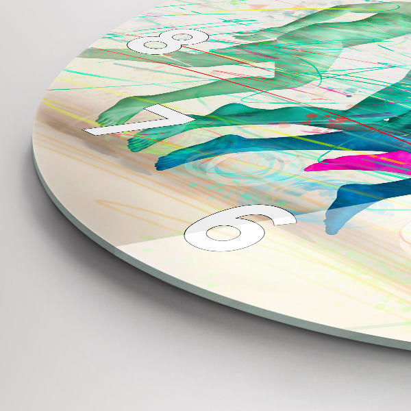 Kerek fali üvegóra Színes emberek