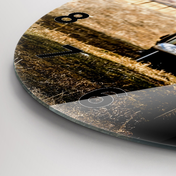 Kerek fali üvegóra Régi autók