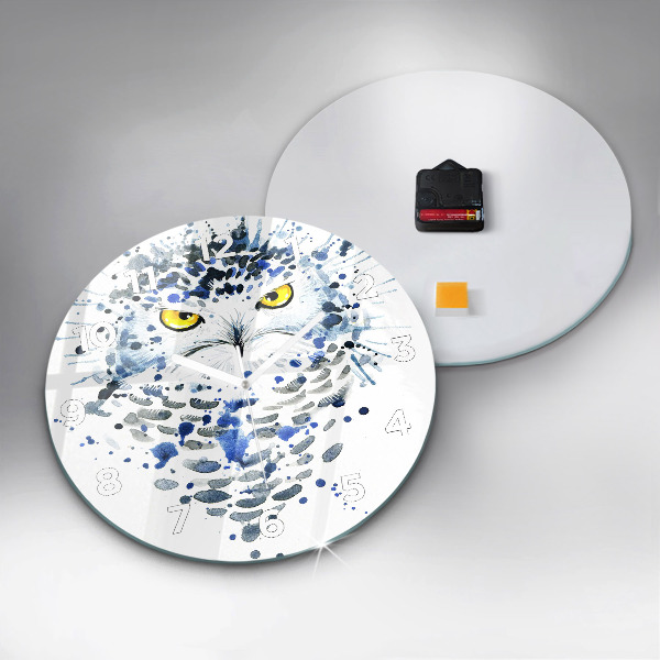 Kerek fali üvegóra Bagoly pillantást