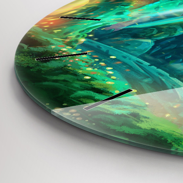 Kerek fali üvegóra Gyerekek az erdőben