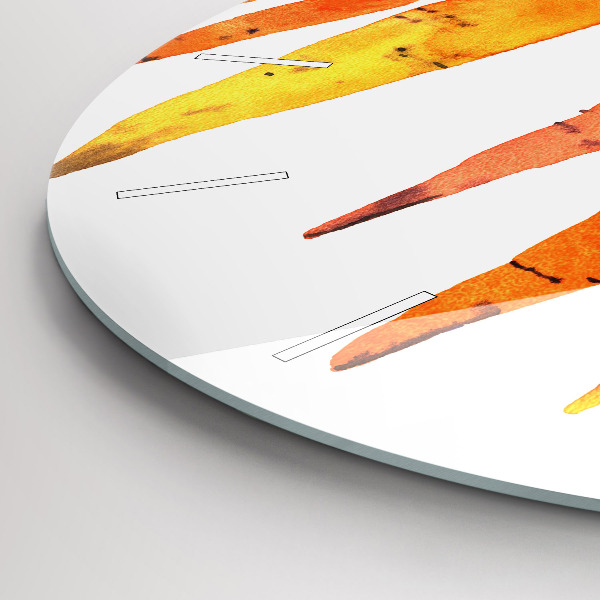 Kerek fali üvegóra Sárgarépa illusztráció