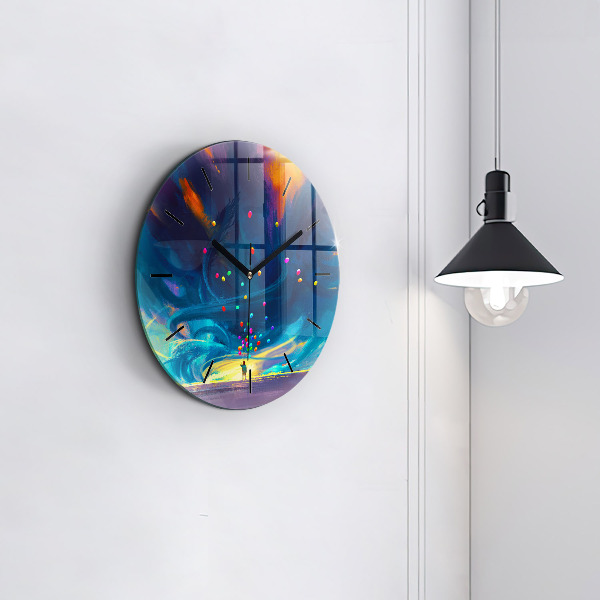 Kerek fali üvegóra Baba és léggömbök