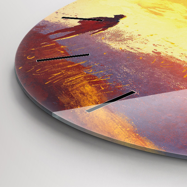 Kerek fali üvegóra Őszi táj