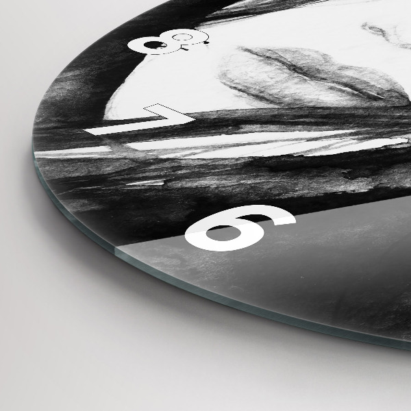 Kerek fali üvegóra Egy nő portréja