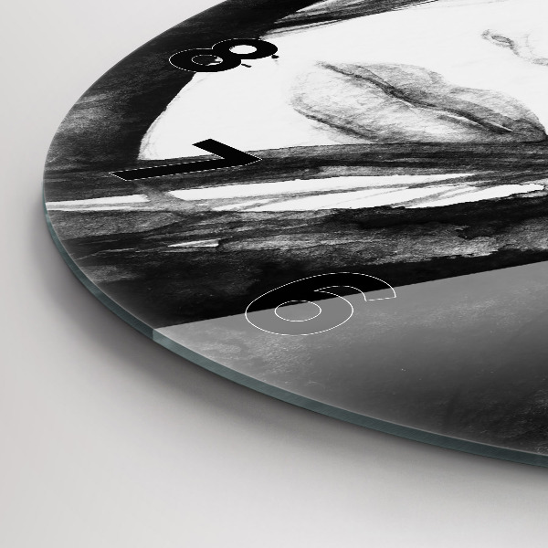 Kerek fali üvegóra Egy nő portréja