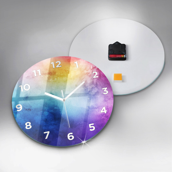 Kerek fali üvegóra Színes foltok