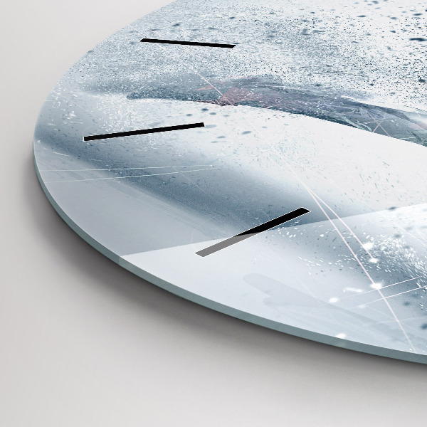 Kerek fali üvegóra Futó ember