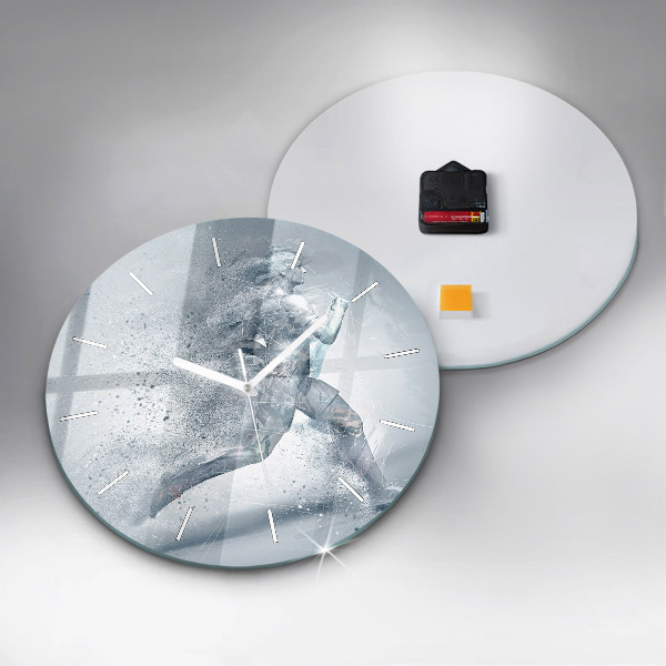 Kerek fali üvegóra Futó ember