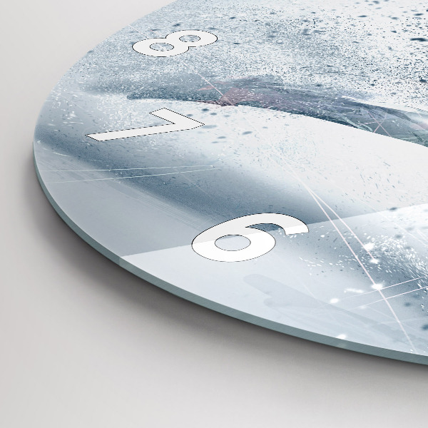 Kerek fali üvegóra Futó ember