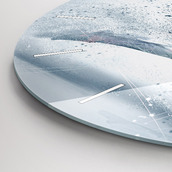 Kerek fali üvegóra Futó ember