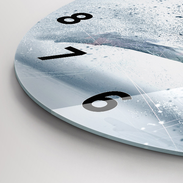 Kerek fali üvegóra Futó ember