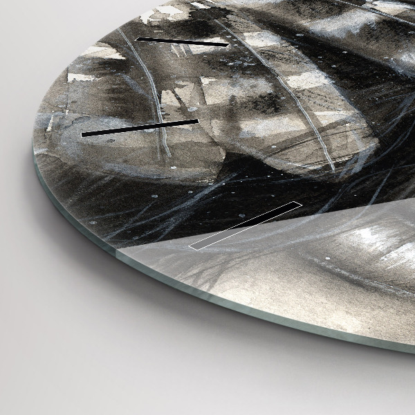 Kerek fali üvegóra Festett portré