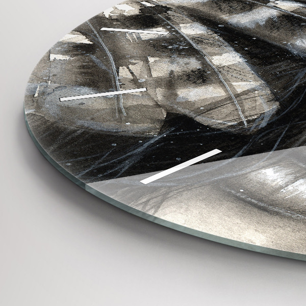 Kerek fali üvegóra Festett portré