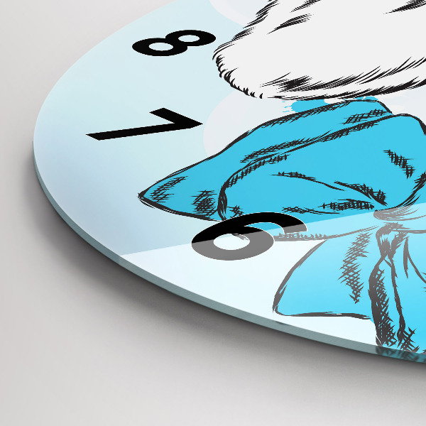 Kerek fali üvegóra Kölyökkutya