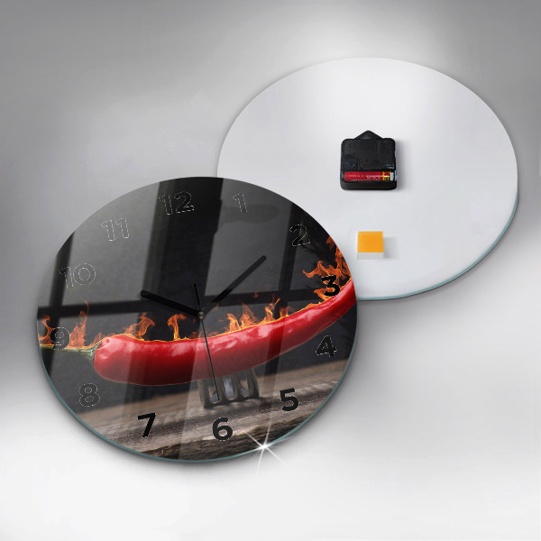 Kerek fali üvegóra Pepperoni bors