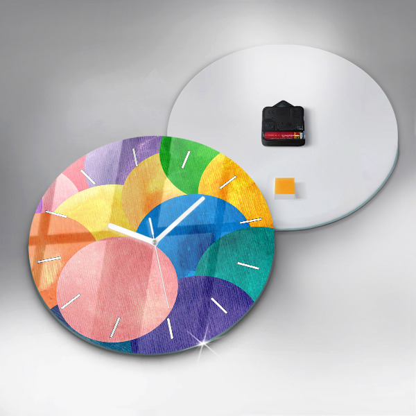 Kerek fali üvegóra Absztrakt körök