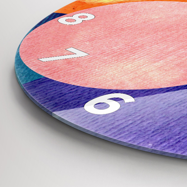 Kerek fali üvegóra Absztrakt körök