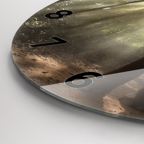 Kerek fali üvegóra Elefánt a dzsungelben