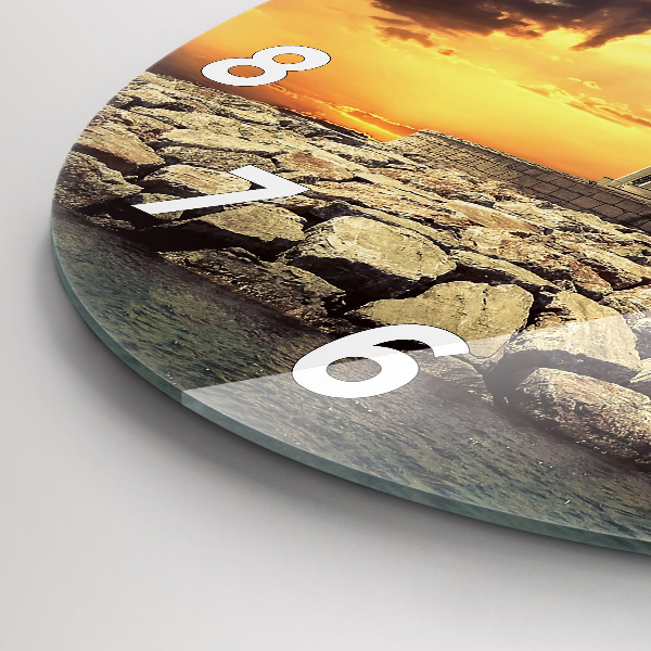 Kerek fali üvegóra Világítótorony a vízen