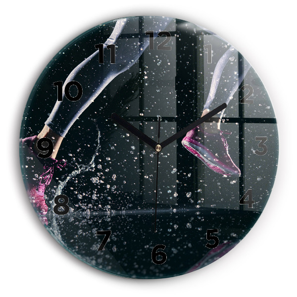 Kerek fali üvegóra Egészséges életmód - futás