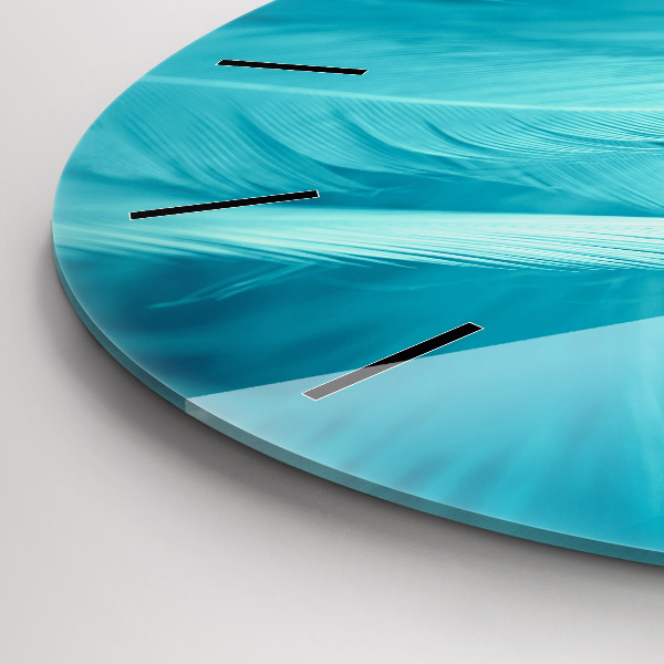 Kerek fali üvegóra Zöld türkiz vintage