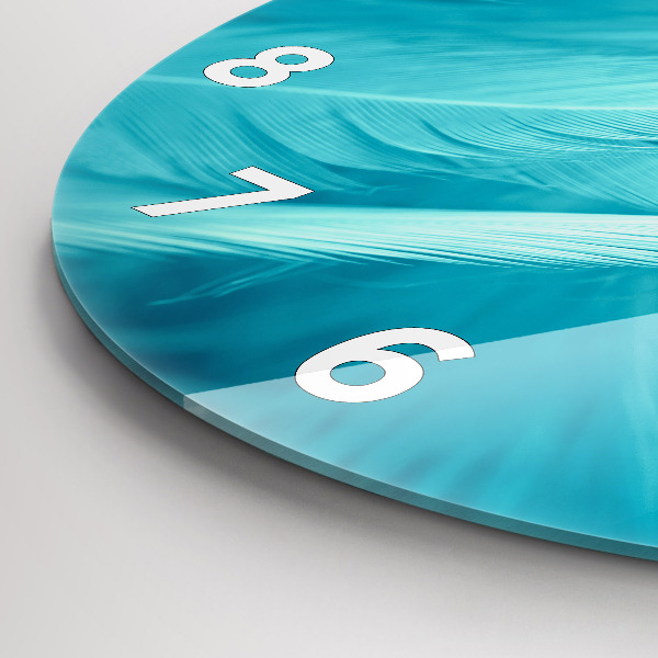 Kerek fali üvegóra Zöld türkiz vintage