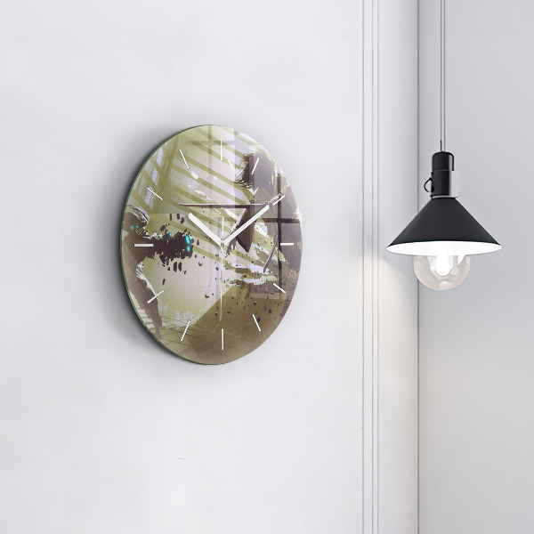Kerek fali üvegóra Robot vs szamuráj harc