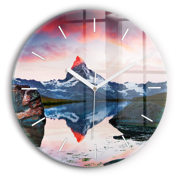 Kerek fali üvegóra Stellisee Matterhorn-tó