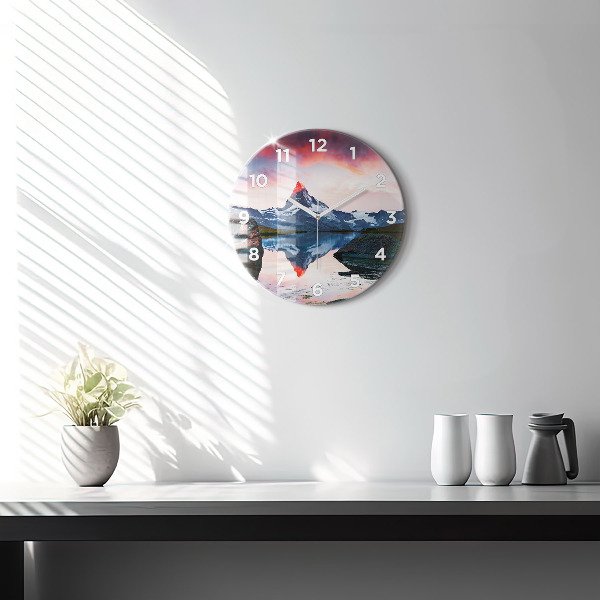 Kerek fali üvegóra Stellisee Matterhorn-tó