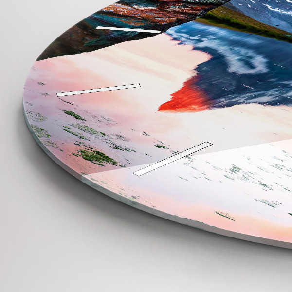 Kerek fali üvegóra Stellisee Matterhorn-tó