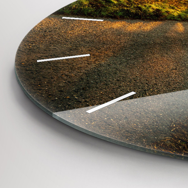 Kerek fali üvegóra Köd napkeltekor