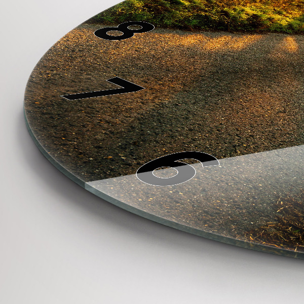 Kerek fali üvegóra Köd napkeltekor