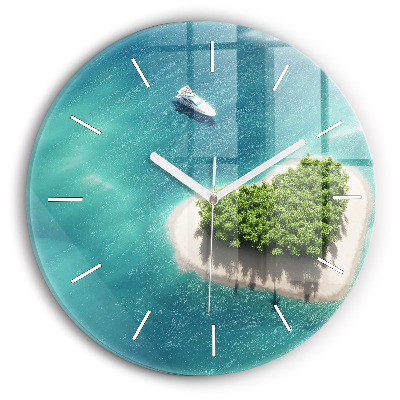 Kerek fali üvegóra Szív-sziget