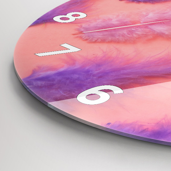 Kerek fali üvegóra Színes tollak