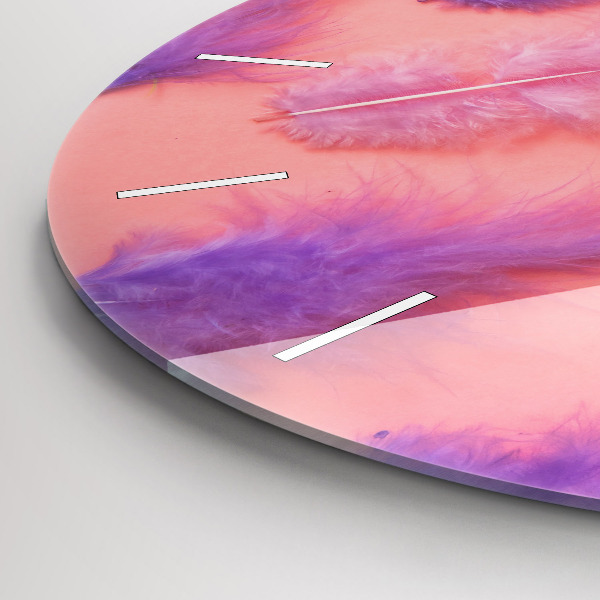 Kerek fali üvegóra Színes tollak