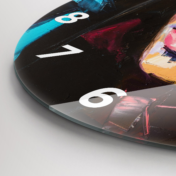 Kerek fali üvegóra Egy nő portréja