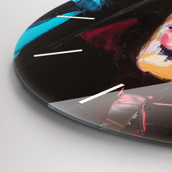 Kerek fali üvegóra Egy nő portréja