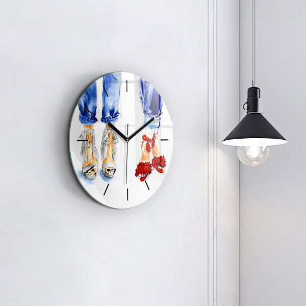 Kerek fali üvegóra Női magassarkú