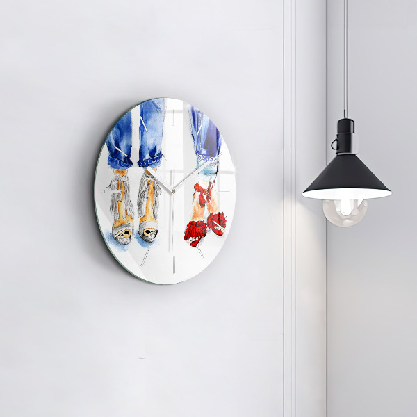 Kerek fali üvegóra Női magassarkú