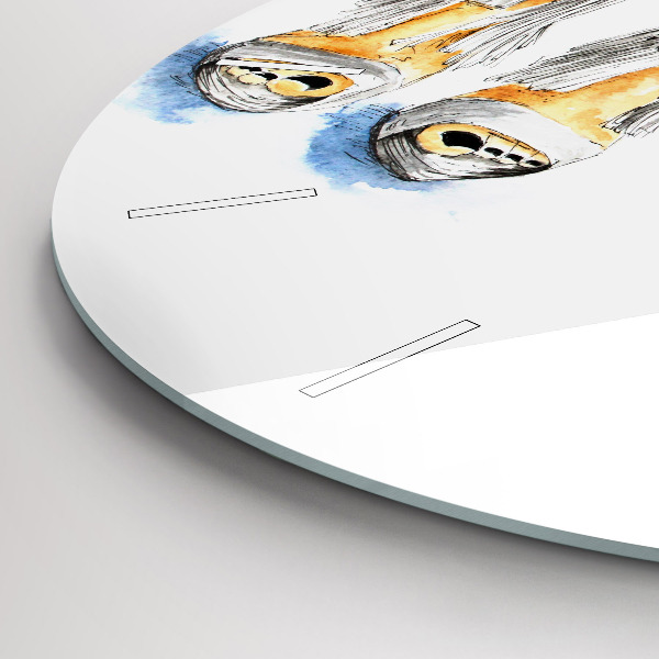 Kerek fali üvegóra Női magassarkú