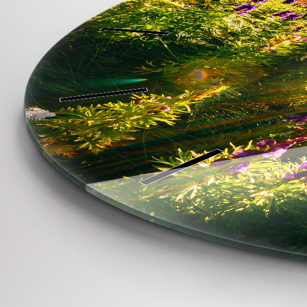 Kerek fali üvegóra Levendula rét