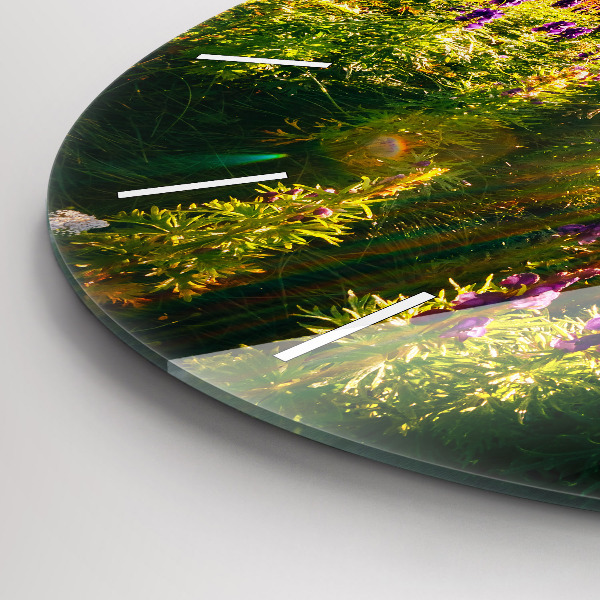 Kerek fali üvegóra Levendula rét