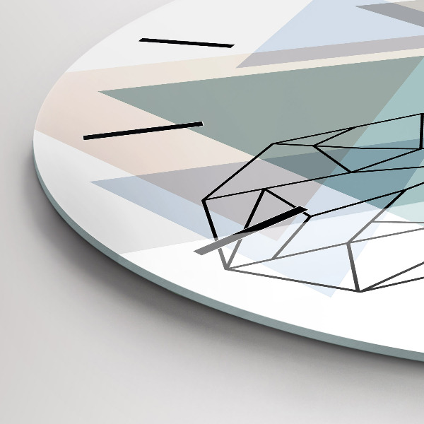 Kerek fali üvegóra Rénszarvas skandináv stílusban