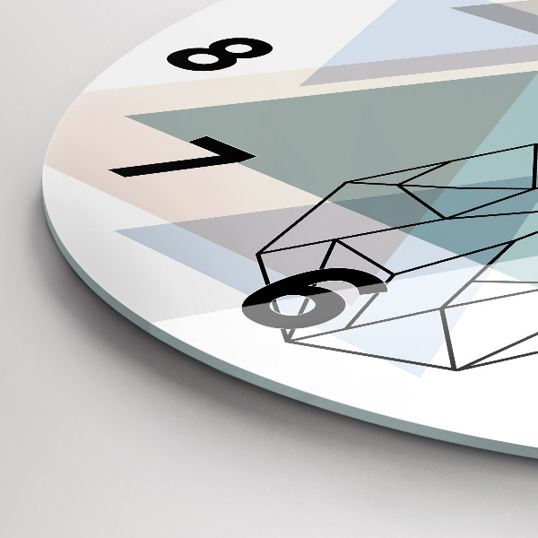 Kerek fali üvegóra Rénszarvas skandináv stílusban