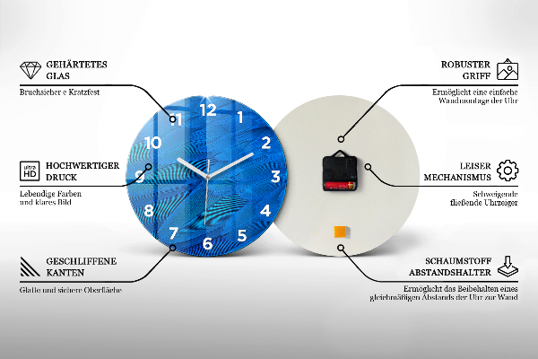 Kerek fali üvegóra Grafikus elefántfej